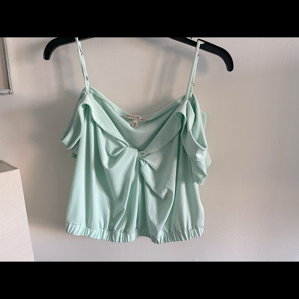 Light blue express off the shoulder top size M